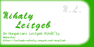 mihaly leitgeb business card